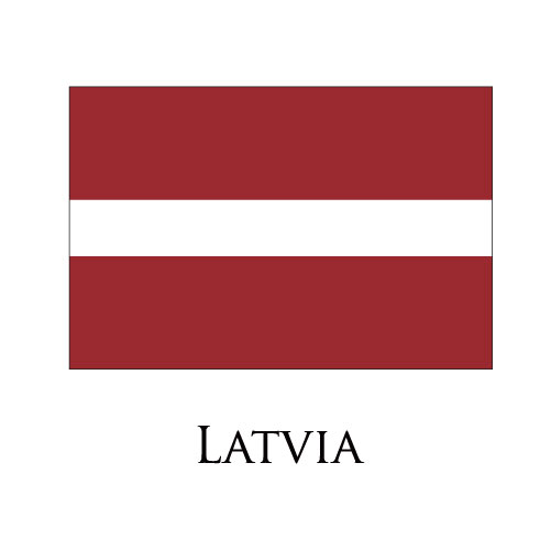 Latvia flag logo iron on paper